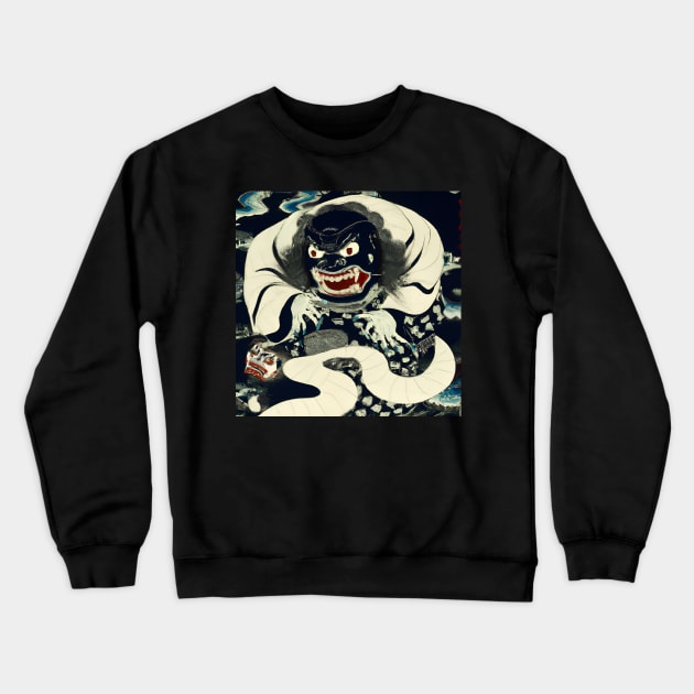 Japanese Yokai painting Crewneck Sweatshirt by Ravenglow